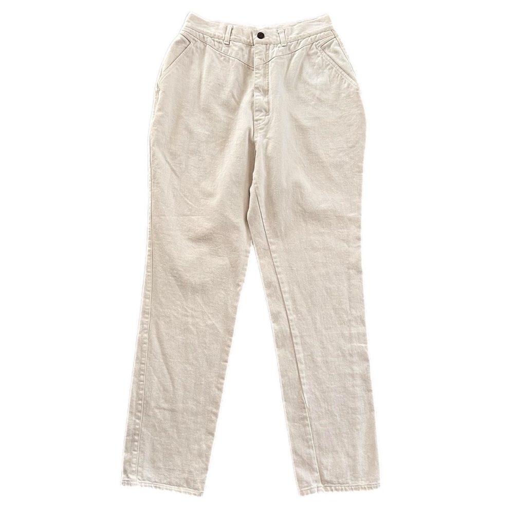 Vintage Seattle Blues Western bare back high-waisted jeans size 14 misses, cream